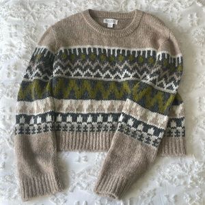 Never worn Velvet Fair Isle Crewneck Sweater